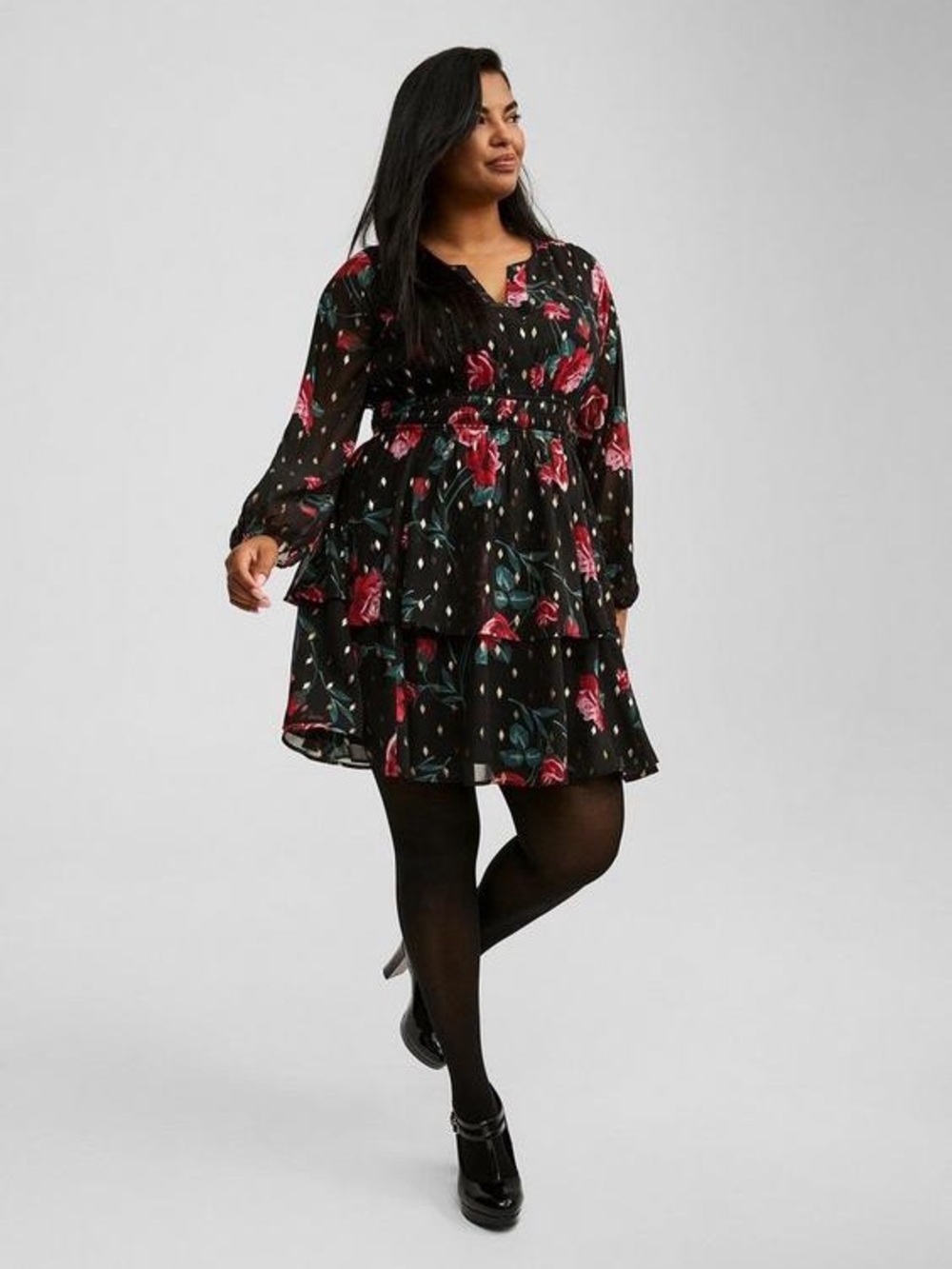 Torrid Smocked Waist Mini Ruffle Dress Size 3X